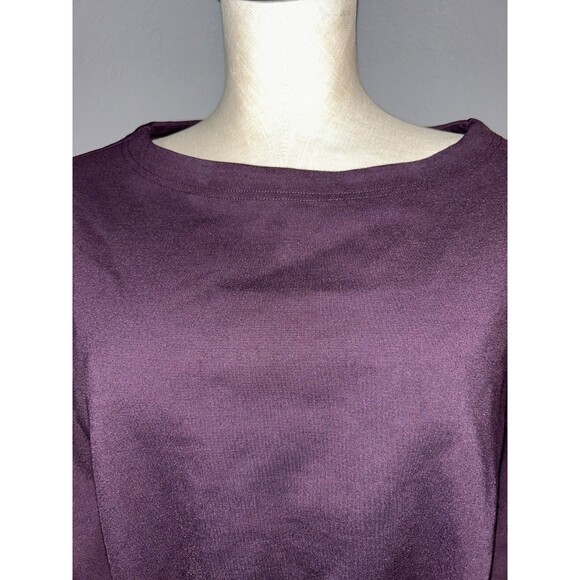 DULUTH Women’s NWOT Plum Long Sleeve Dress size XL Boat Neck Elegant Tie Waist - Picture 2 of 9
